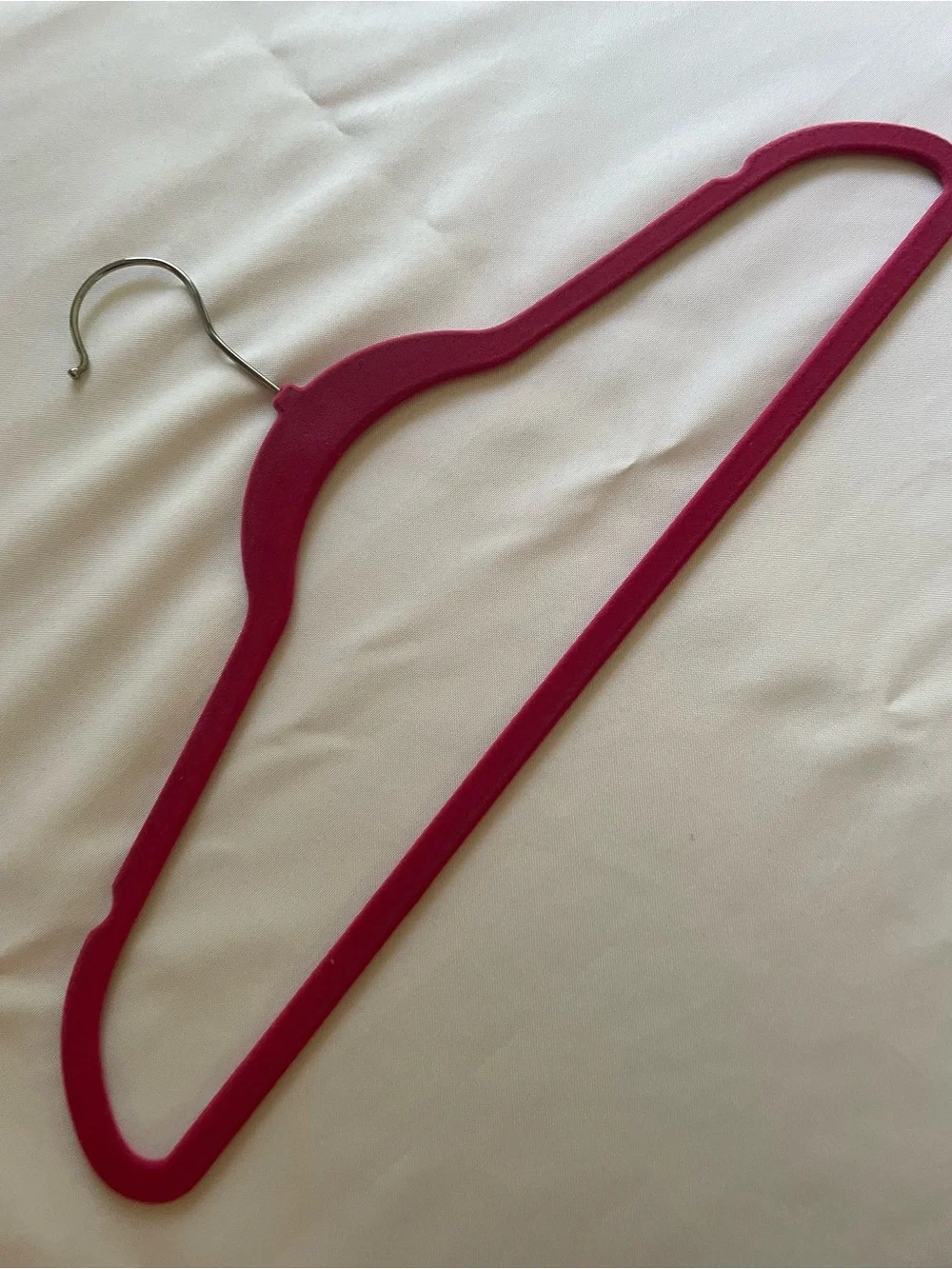 🔥 Set of 10 Hot Pink Velvet Flocked Non-Slip Hangers
